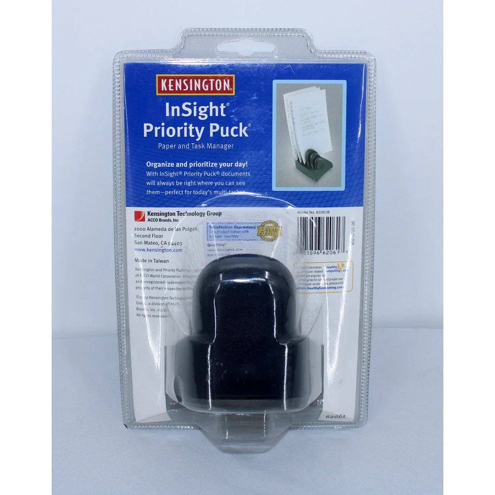 Kensington InSight Priority Puck Paper Task Manager Desktop Organizer New